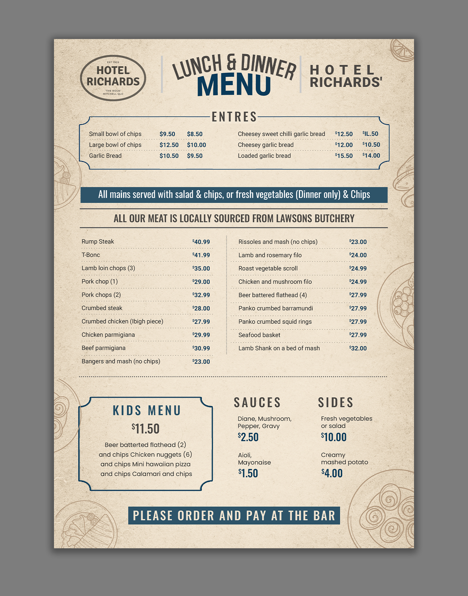 Menu Design by debdesign for Hotel Richards | Design #36007728