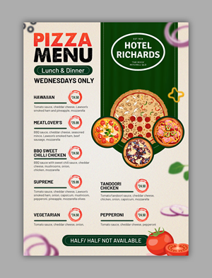 Menu Design by debdesign for Hotel Richards | Design: #36007732