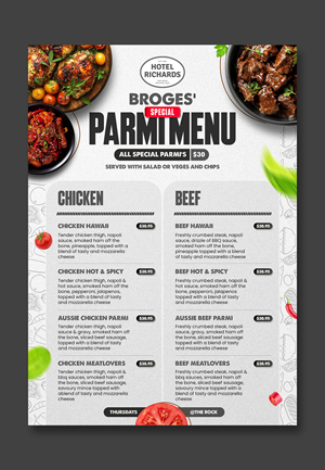 Menu Design by debdesign for Hotel Richards | Design: #36007782
