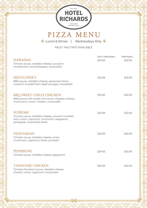 Menu Design by eleven for Hotel Richards | Design: #36015113