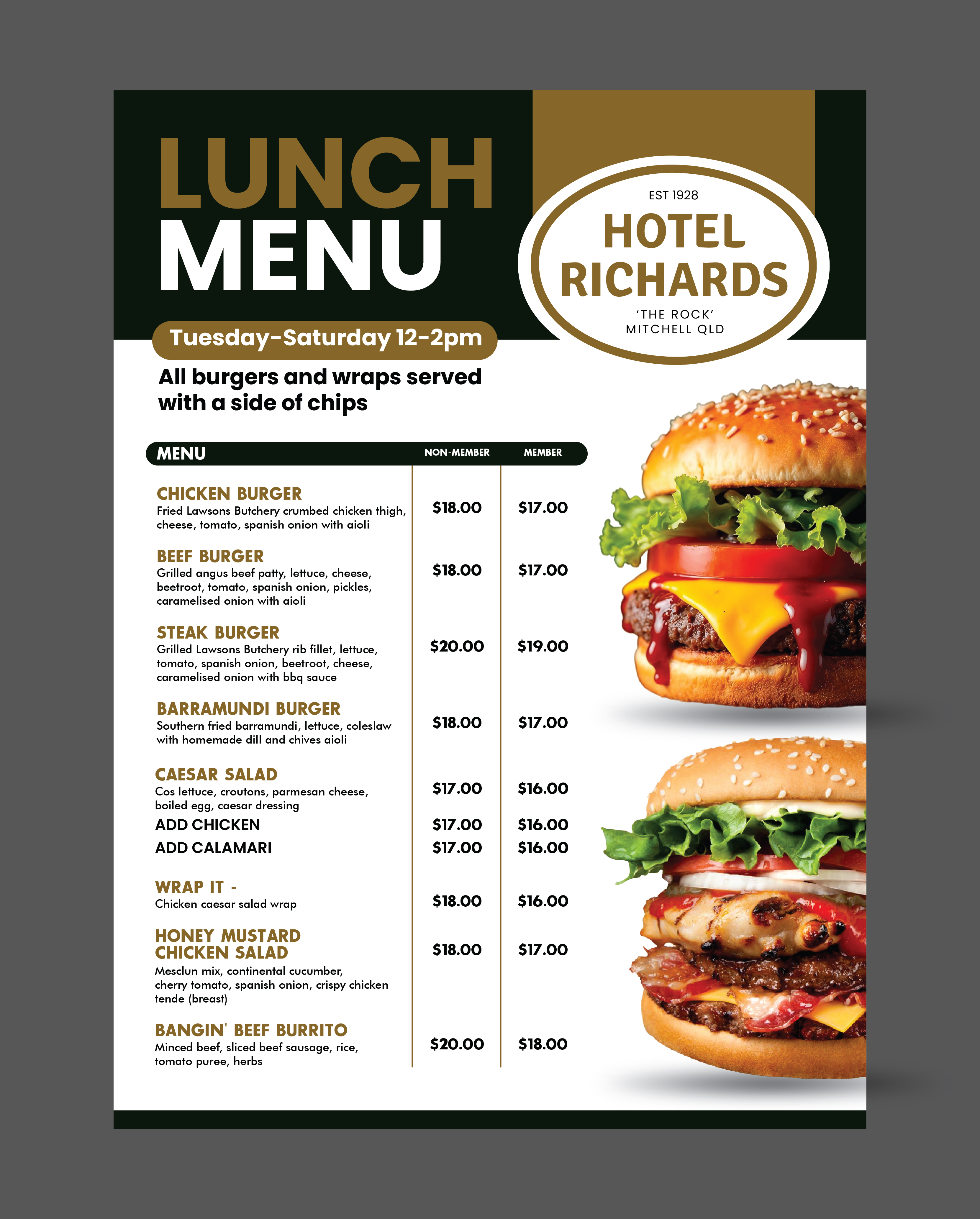 Menu Design by 3Guys for Hotel Richards | Design #35988173