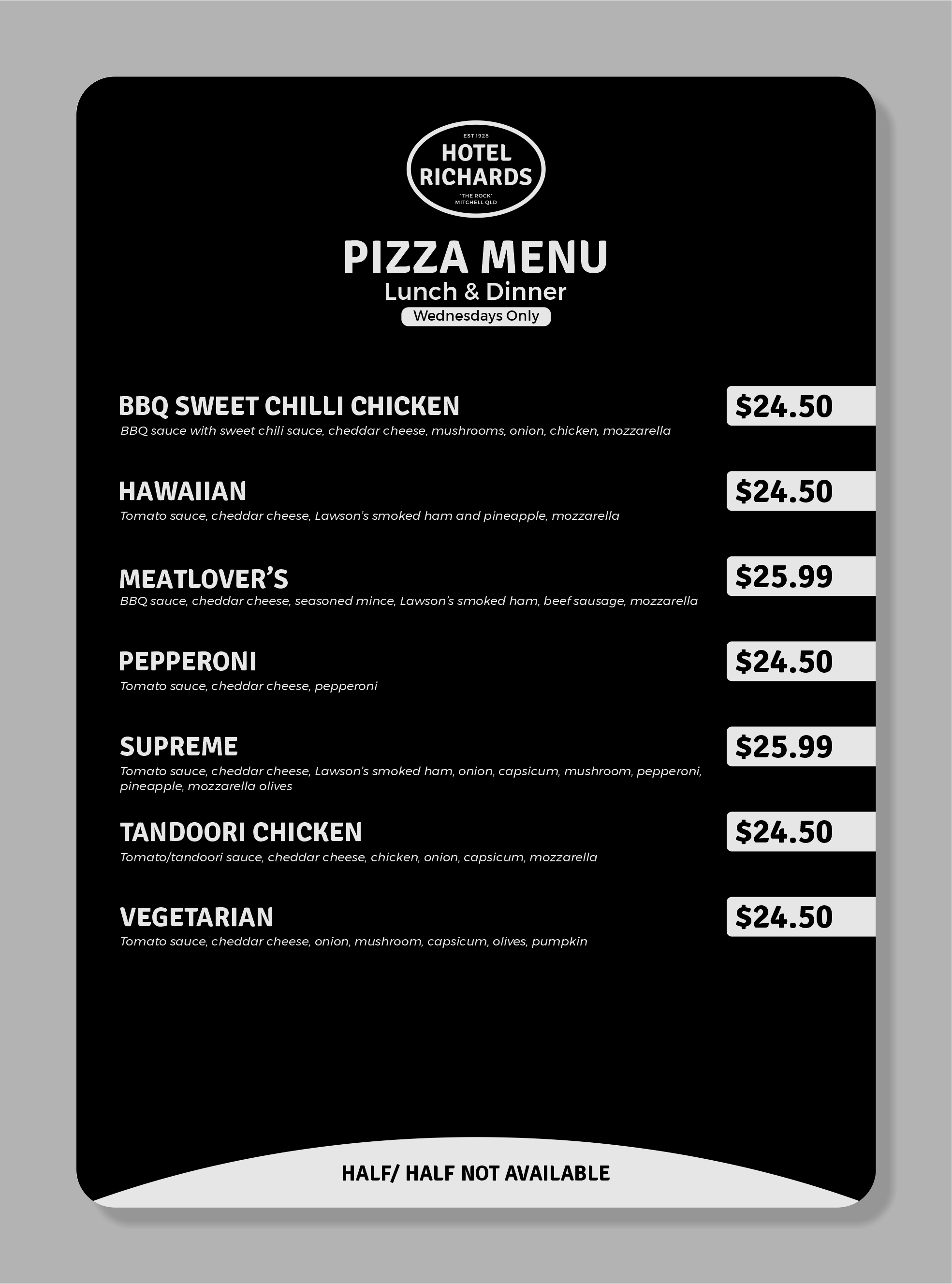 Menu Design by vintana for Hotel Richards | Design #35995301
