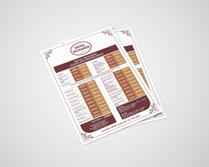 Menu Design by barinix for Hotel Richards | Design: #35995454