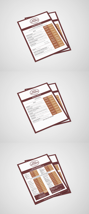 Menu Design by barinix for Hotel Richards | Design: #36032697