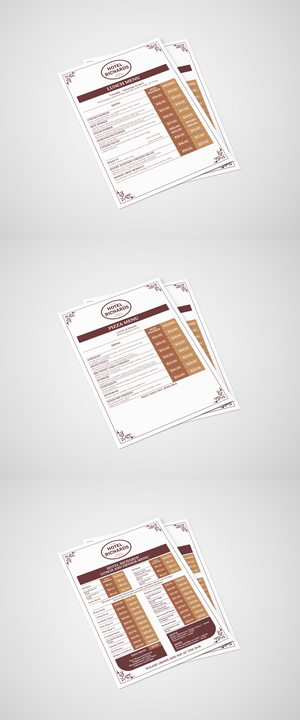 Menu Design by barinix for Hotel Richards | Design: #36032706