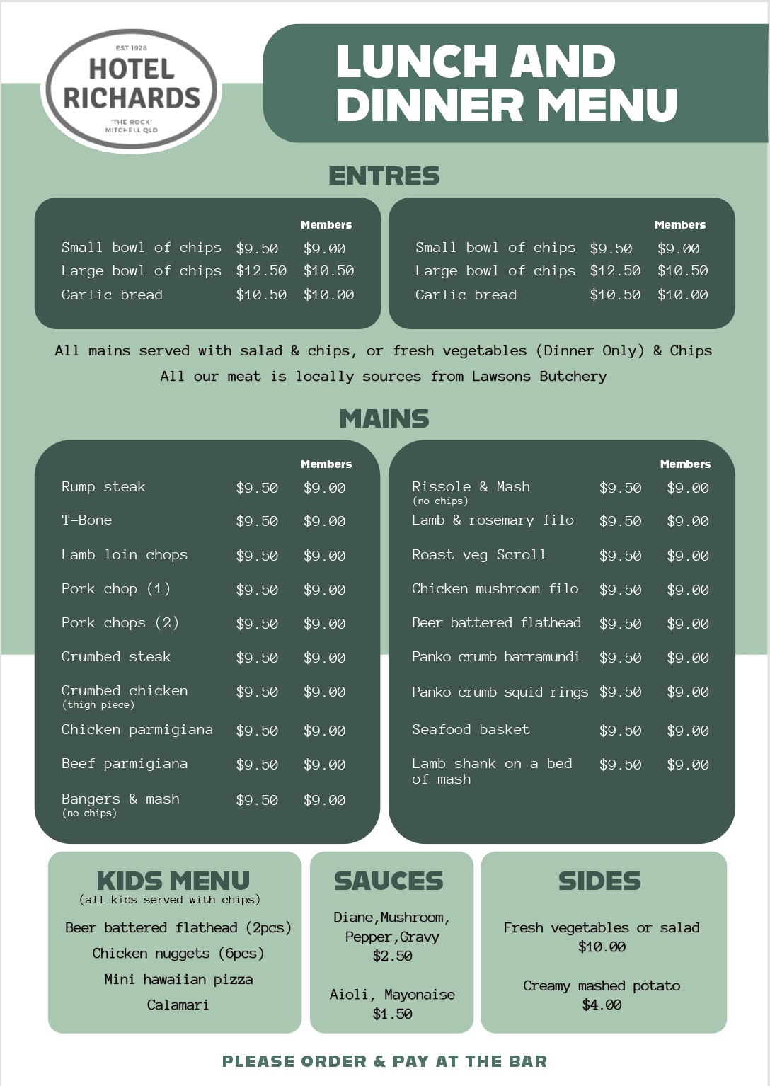 Menu Design by Vibhavana91 for Hotel Richards | Design #36019381
