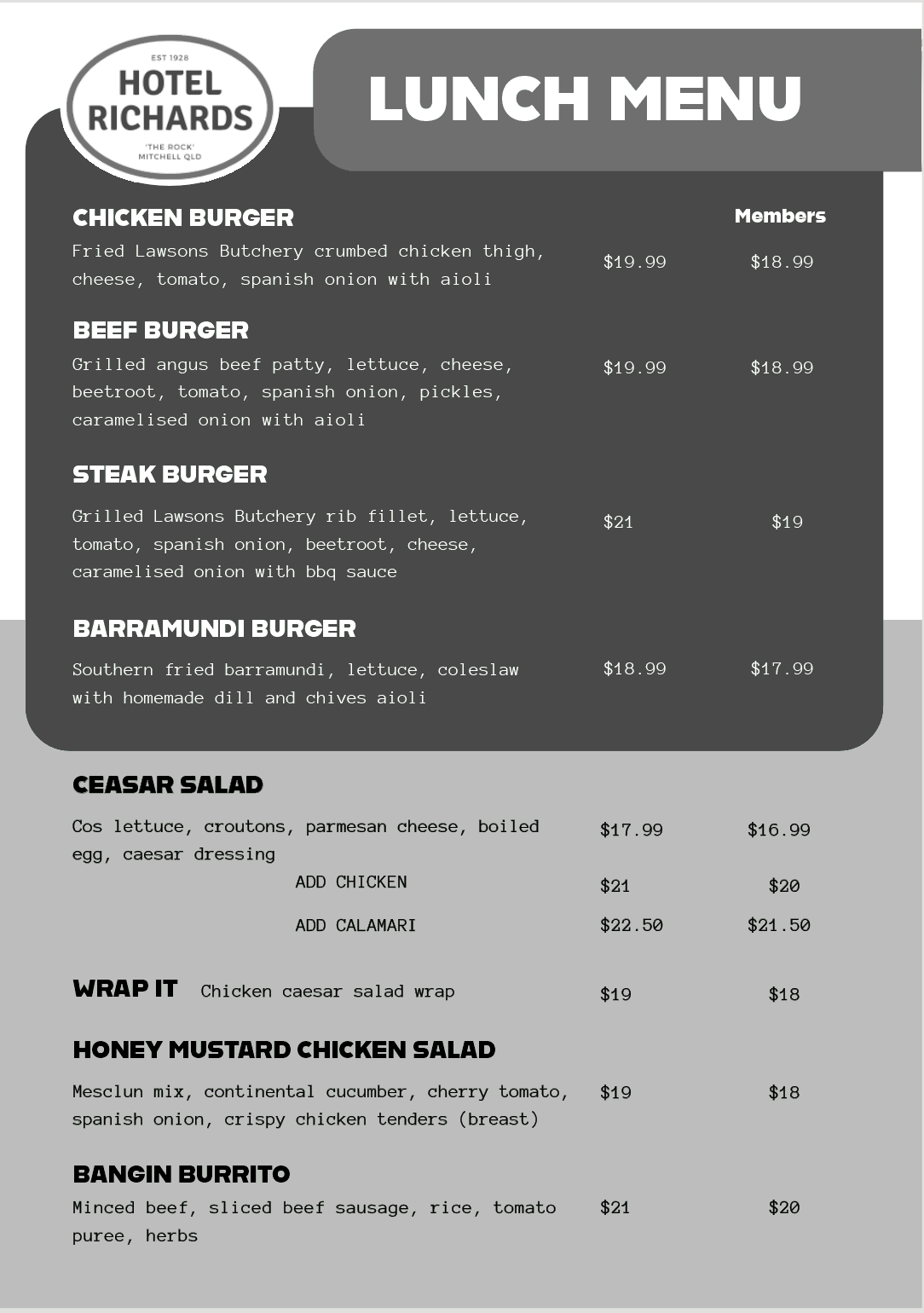 Menu Design by Vibhavana91 for Hotel Richards | Design #36107846