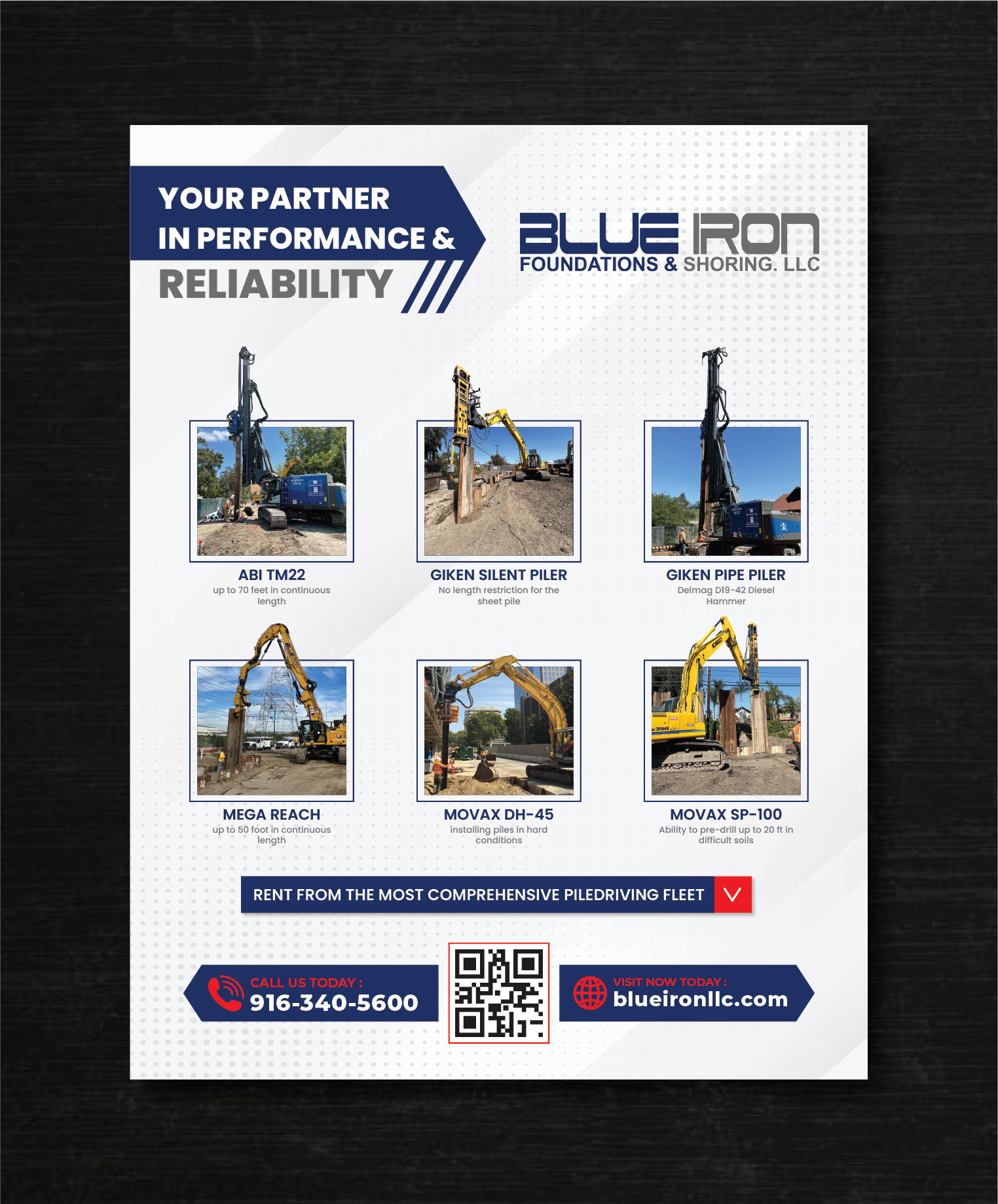 Graphic Design by artbitin for Blue Iron Foundations & Shoring, LLC | Design #36007248