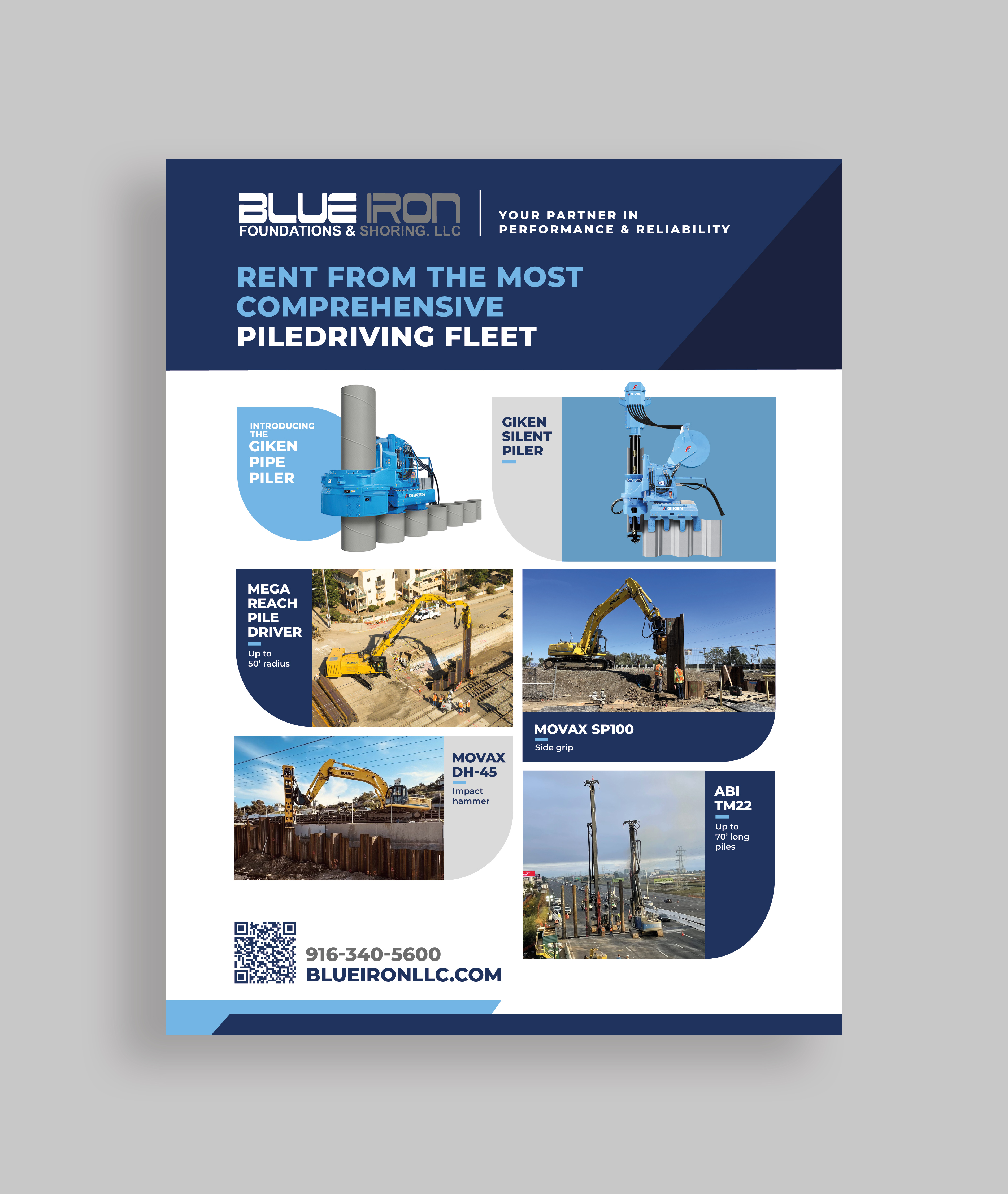 Graphic Design by Limonero DG for Blue Iron Foundations & Shoring, LLC | Design #36010751