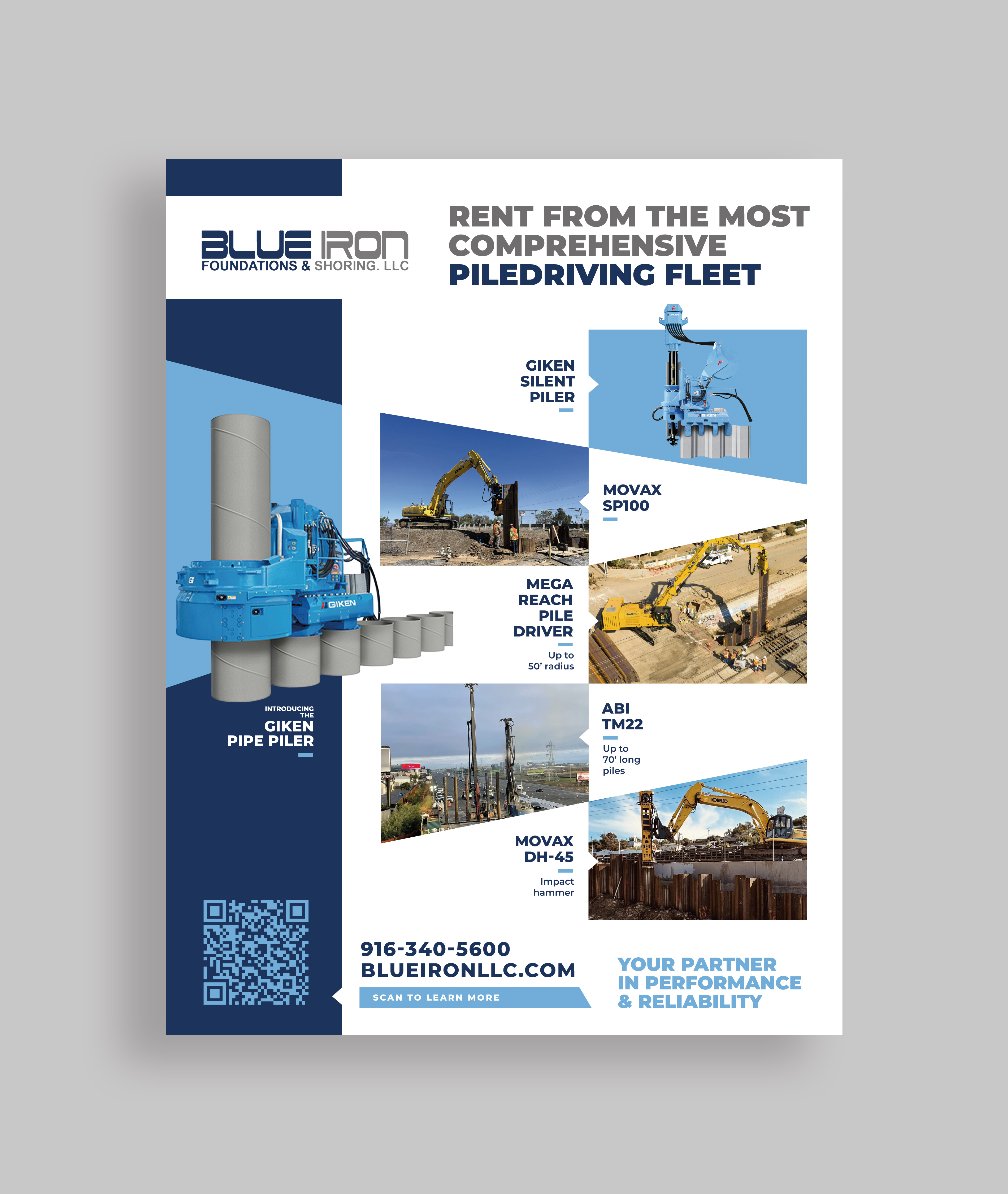 Graphic Design by Limonero DG for Blue Iron Foundations & Shoring, LLC | Design #36015378