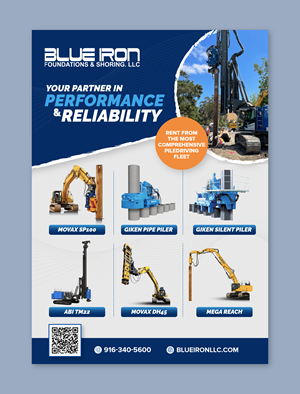 Graphic Design by CRE.TIVE for Blue Iron Foundations & Shoring, LLC | Design: #36032108