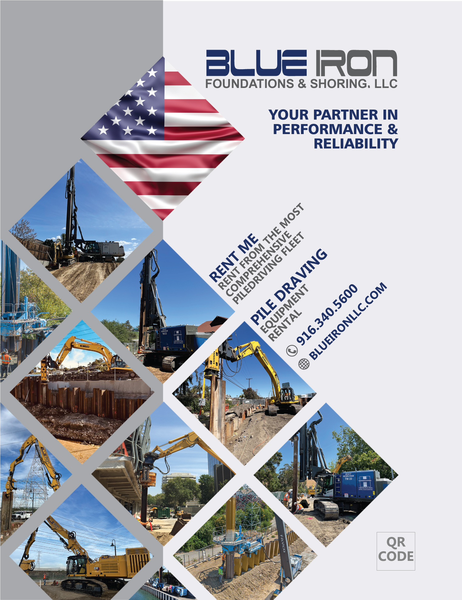 Graphic Design by IMAN.R for Blue Iron Foundations & Shoring, LLC | Design #36012225