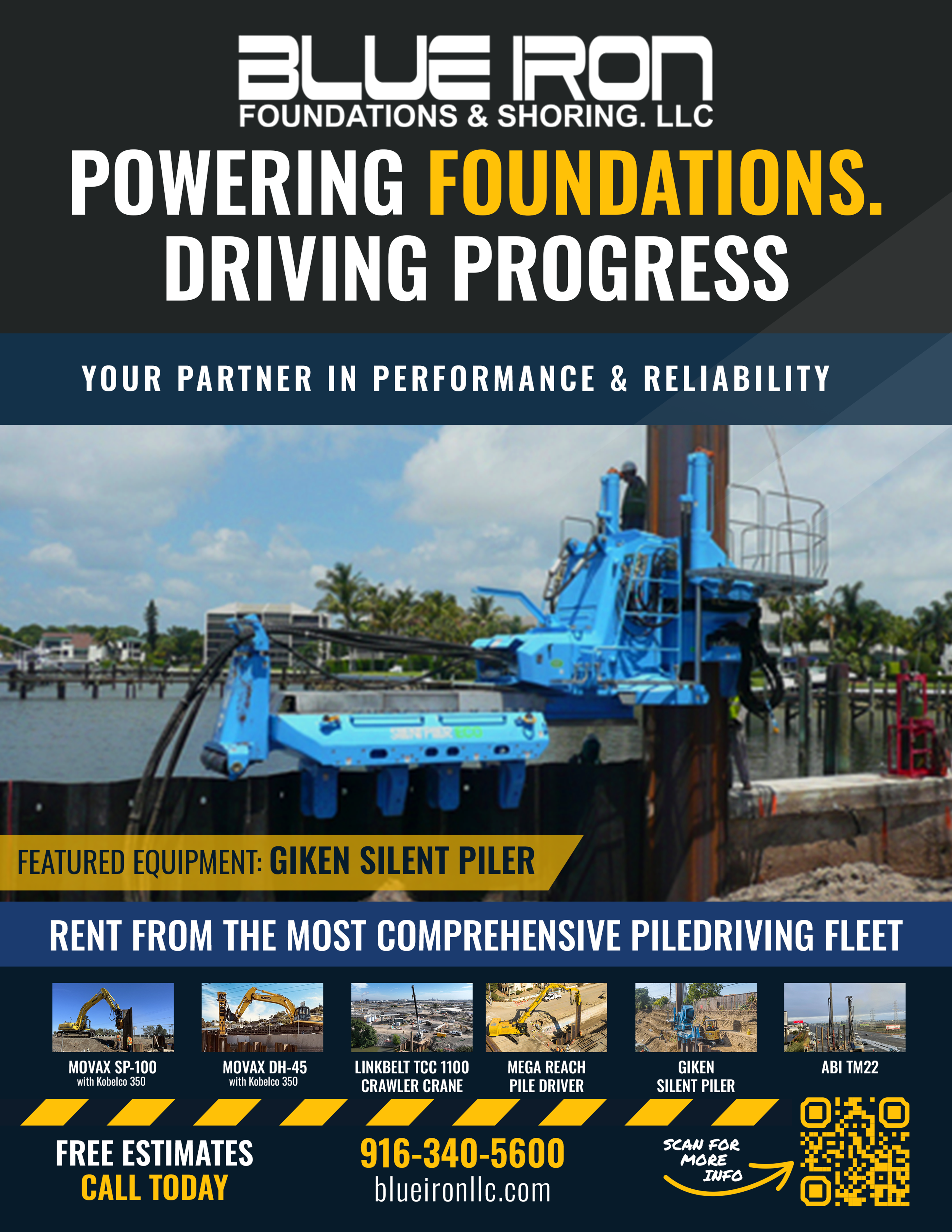 Graphic Design by Tod for Blue Iron Foundations & Shoring, LLC | Design #36005818