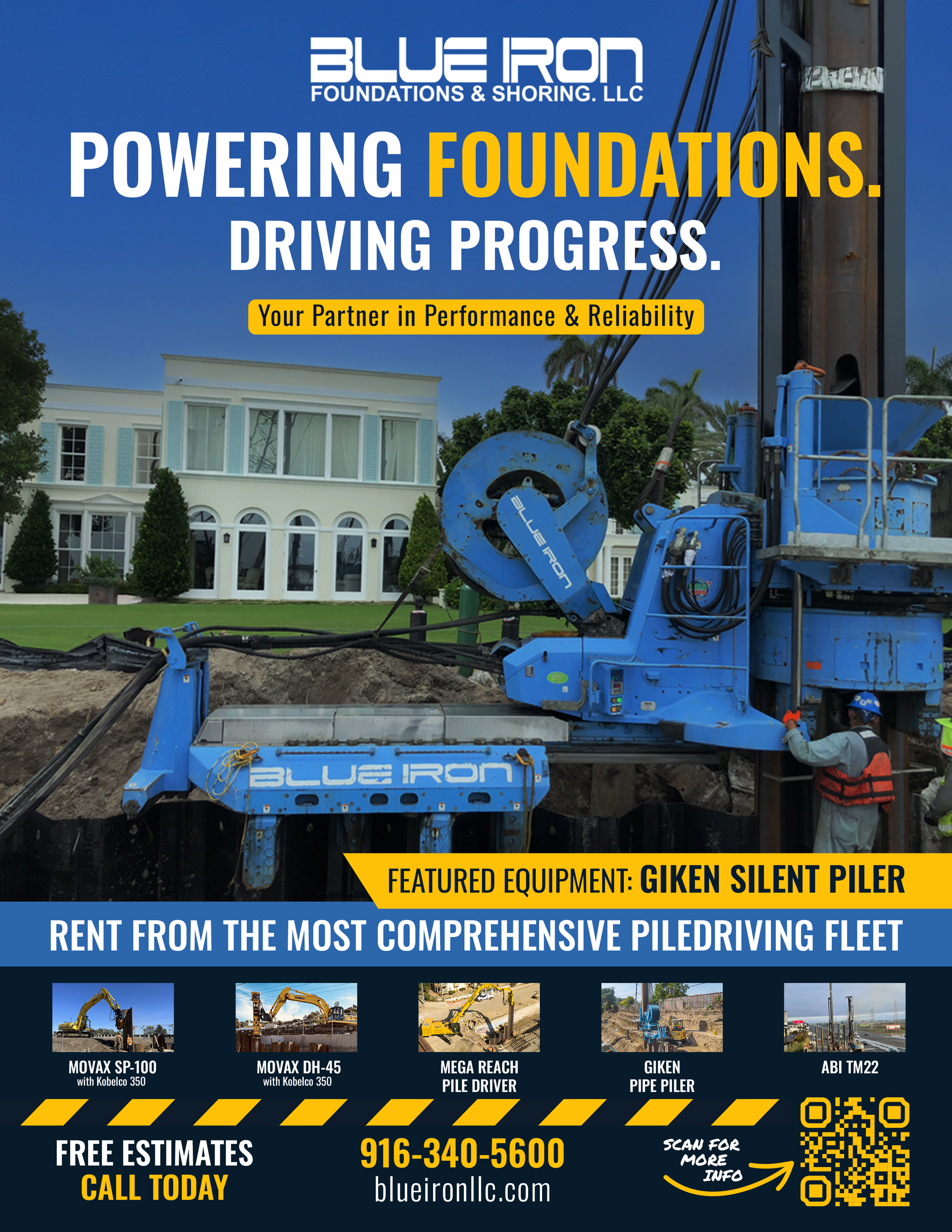 Graphic Design by Tod for Blue Iron Foundations & Shoring, LLC | Design #36008701