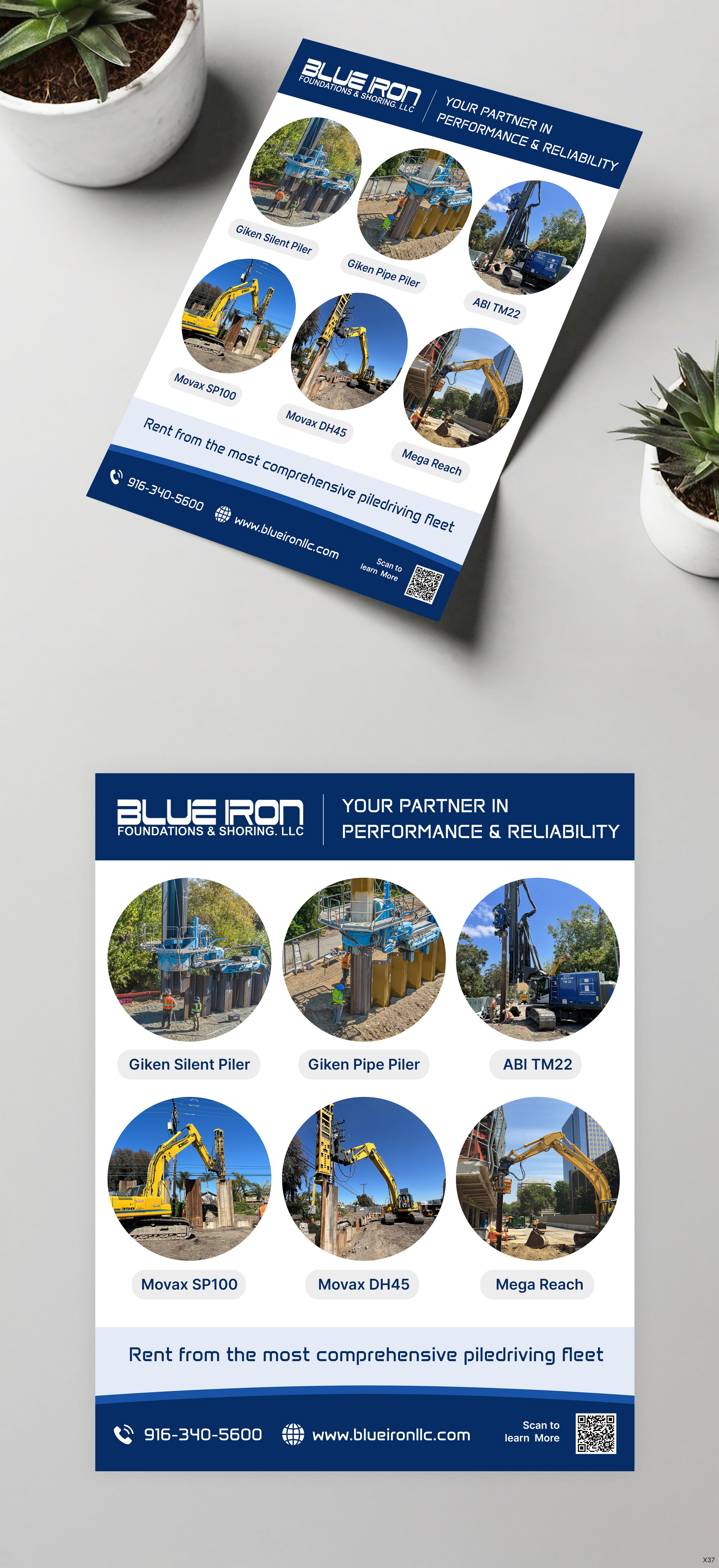 Graphic Design by pb for Blue Iron Foundations & Shoring, LLC | Design #36015913