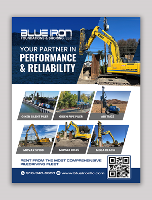 Graphic Design by debdesign for Blue Iron Foundations & Shoring, LLC | Design: #35991758