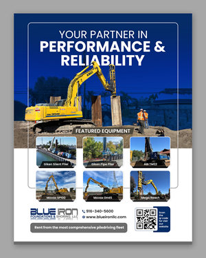 Graphic Design by debdesign for Blue Iron Foundations & Shoring, LLC | Design: #35991924