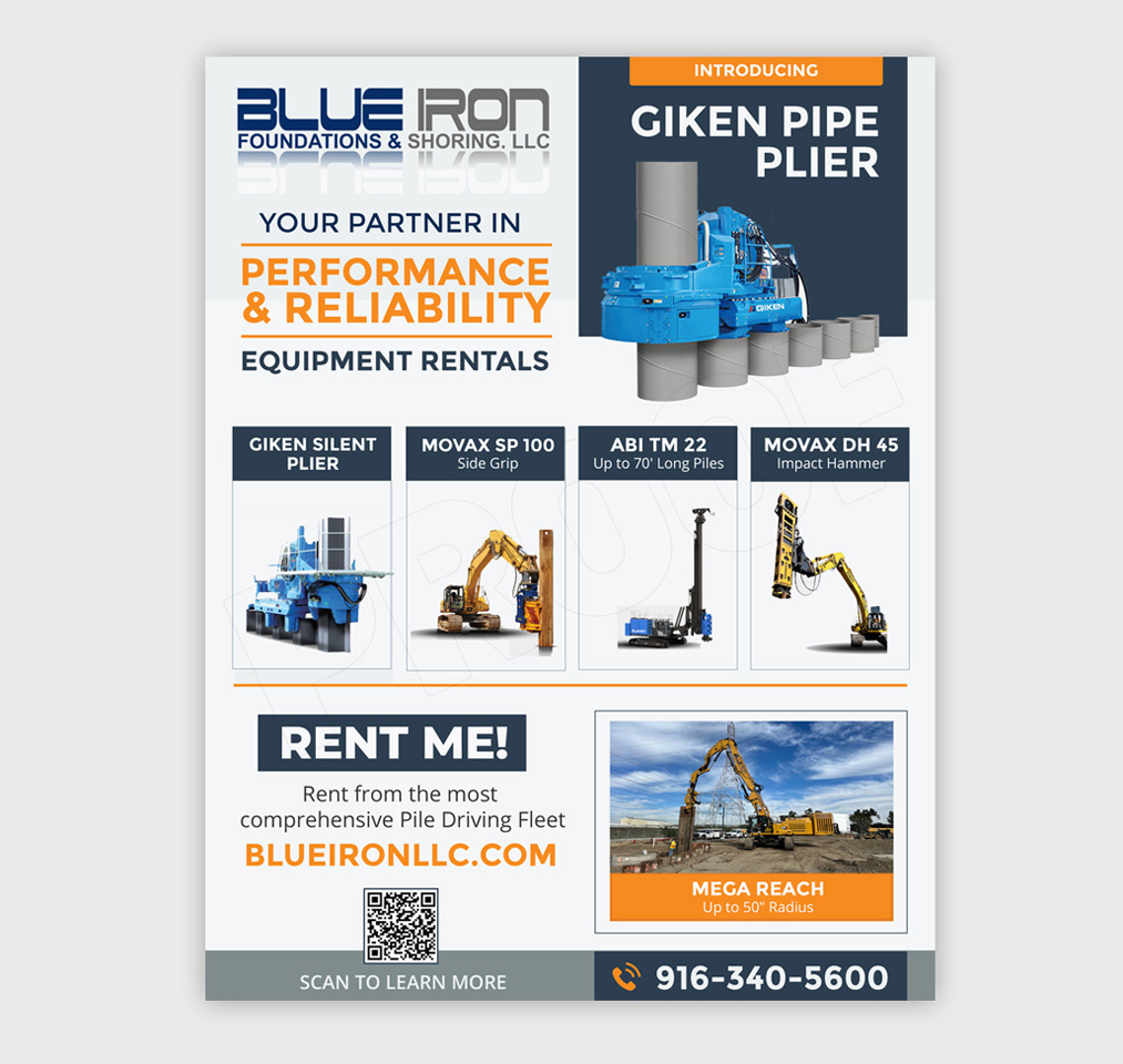 Diseño Gráfico por DA. para Blue Iron Foundations & Shoring, LLC | Diseño #36006716