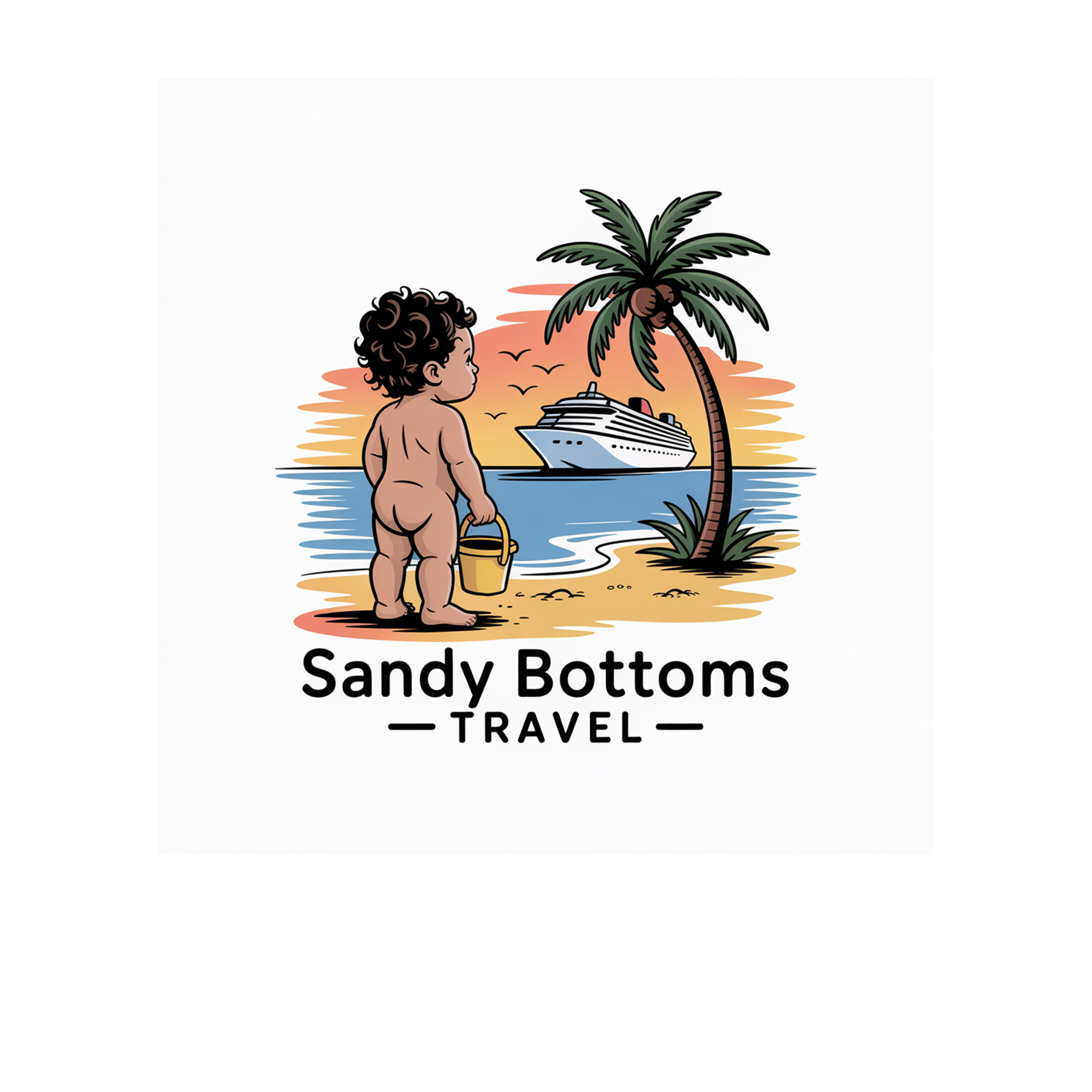 Logo Design by Fazli Ahmad for Sandy Bottoms Travel | Design #36014197