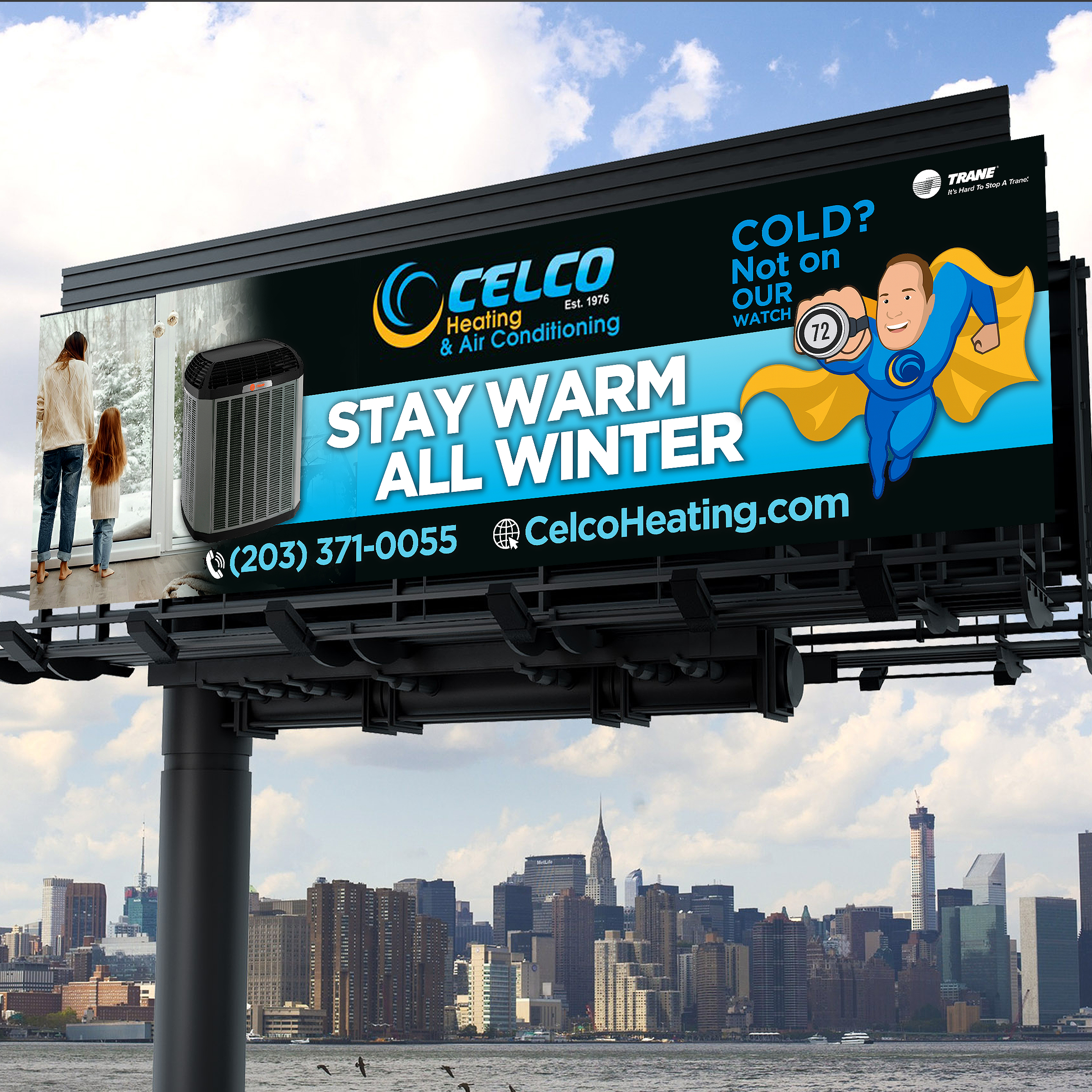 Billboard Design by Designers Hub for Celco Heating and AC | Design #36009386
