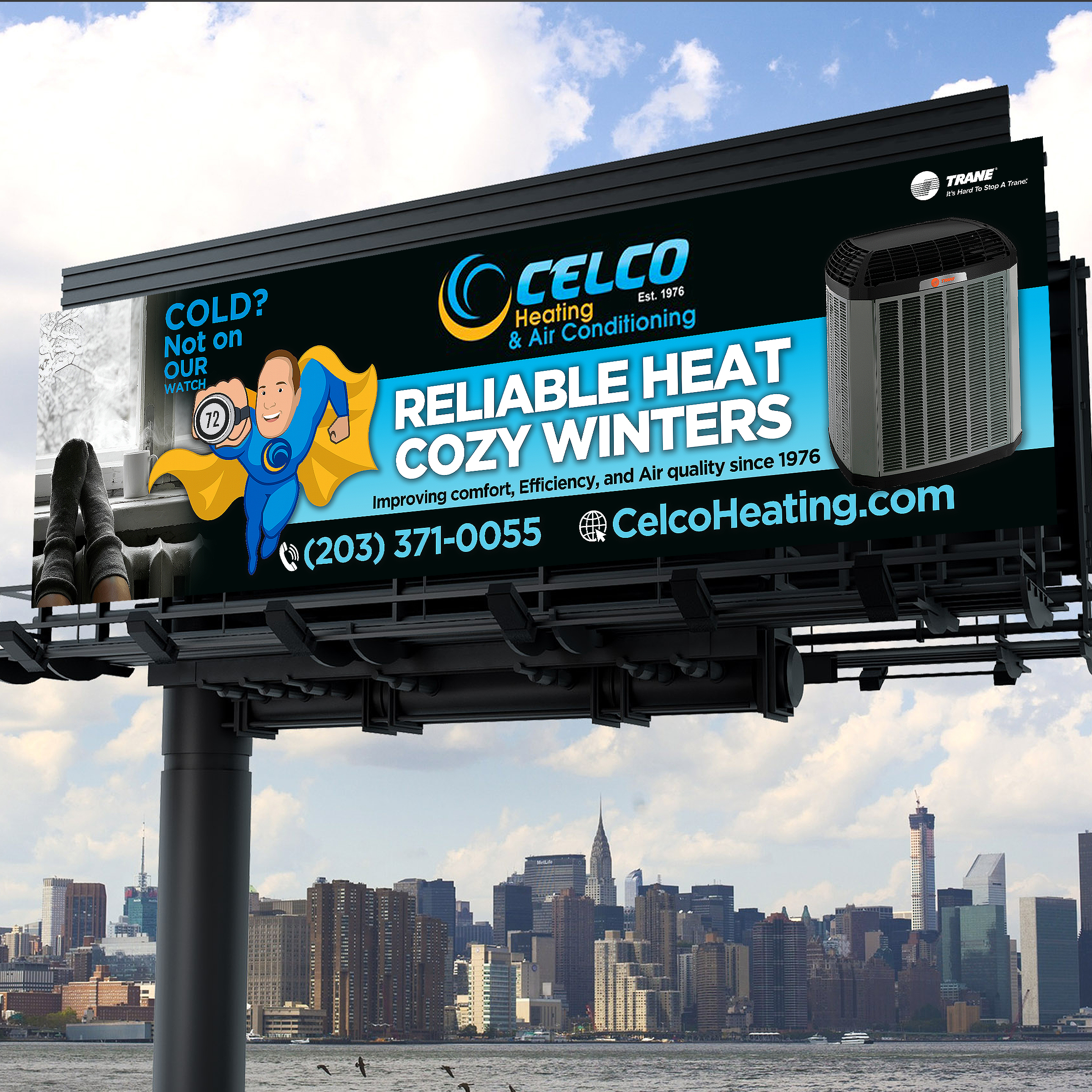 Billboard Design by Designers Hub for Celco Heating and AC | Design #36016097