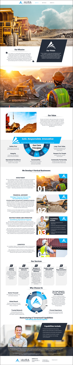 Web Design by MarkoE for Markam Group | Design #36021951
