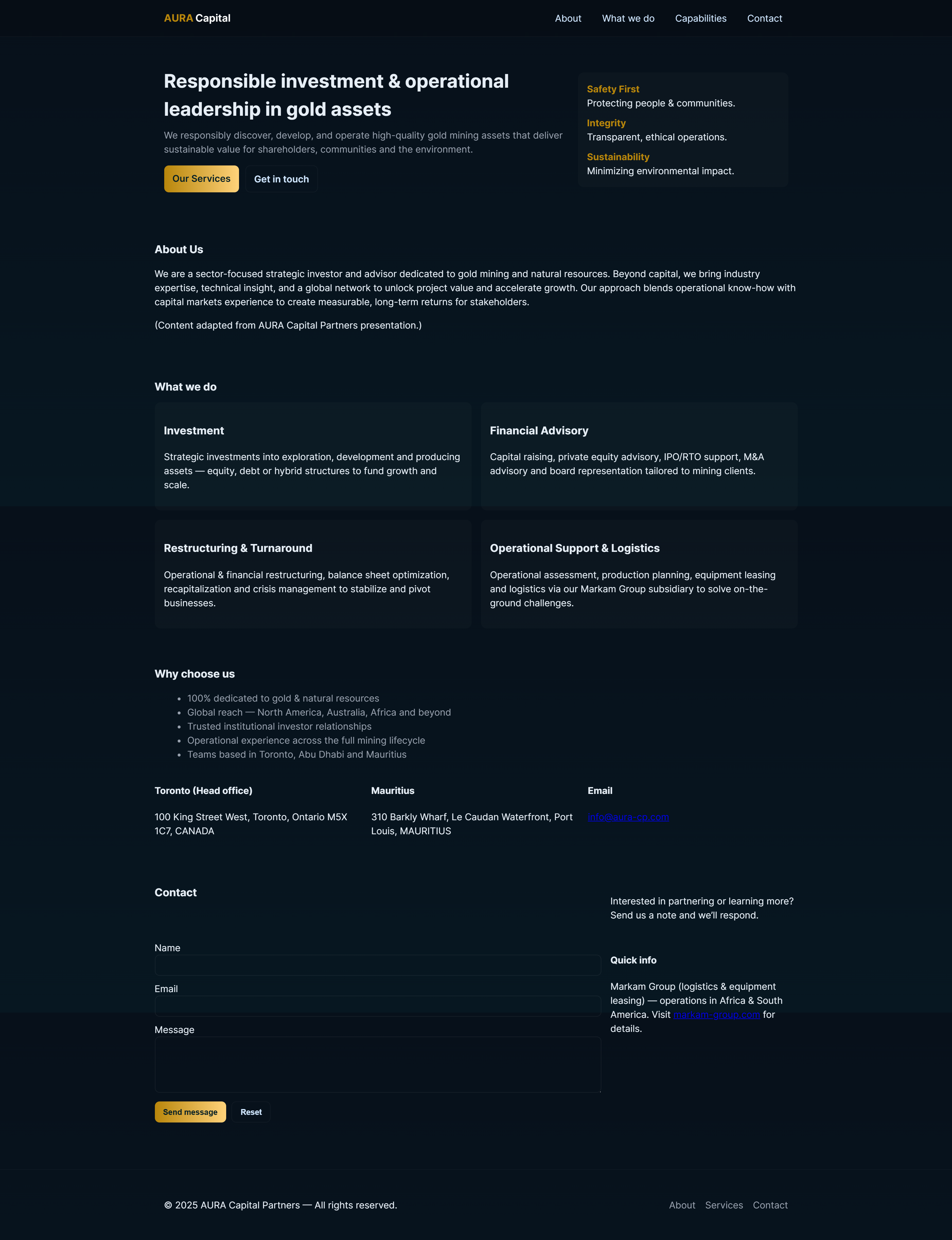 Web Design by JOYJIT for Markam Group | Design #36029620