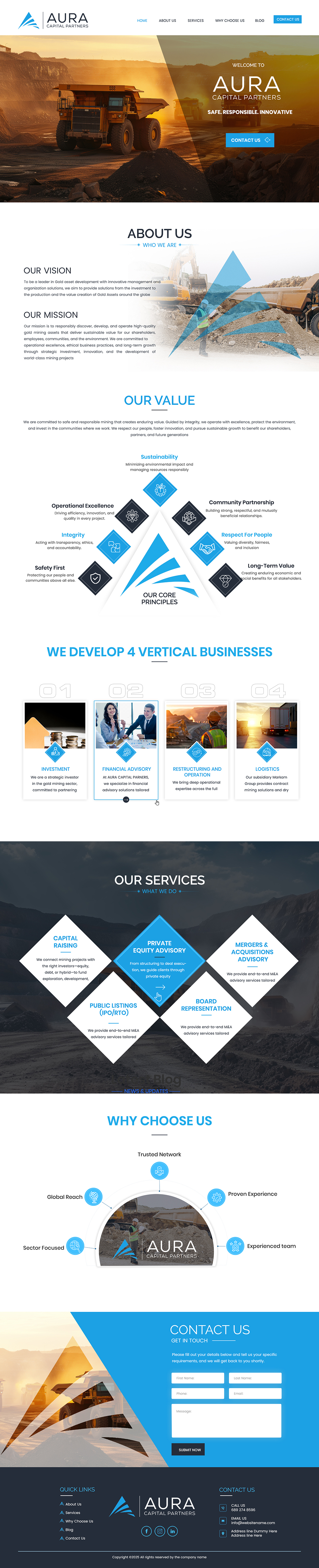 Web Design by Creations Box 2015 for Markam Group | Design #36021786