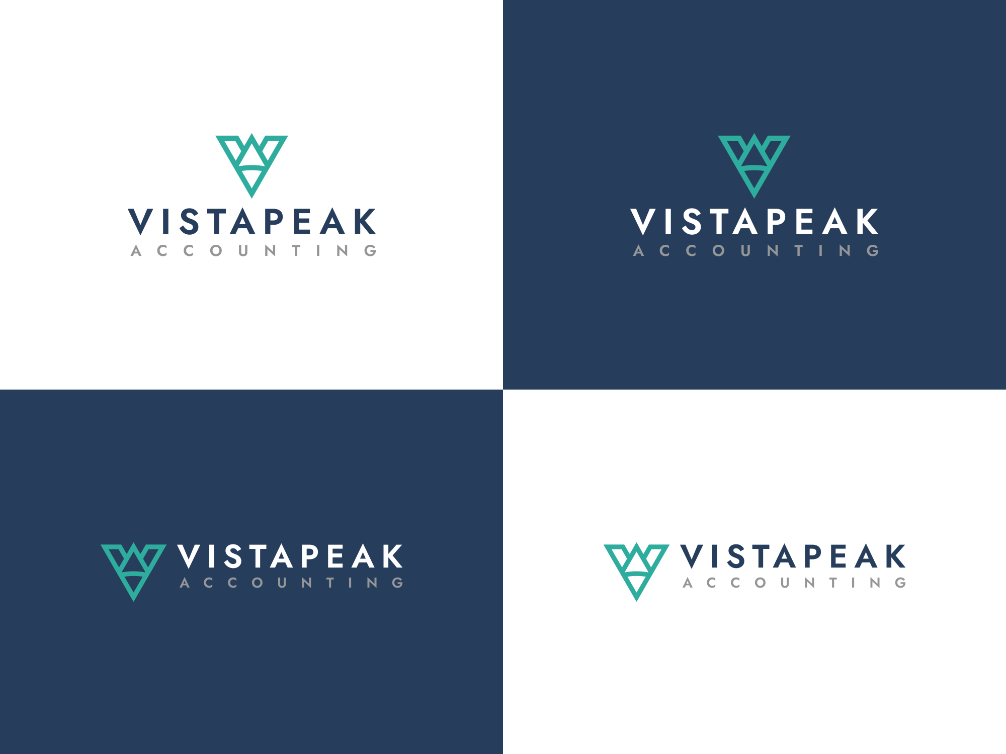 Logo Design by COLOUR CREATIVE for Vistapeak Accounting | Design #36024807