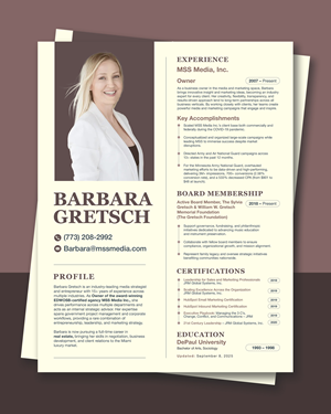 Resume Design by debdesign for this project | Design: #36018928