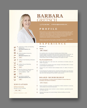 Resume Design by debdesign for this project | Design: #36018933