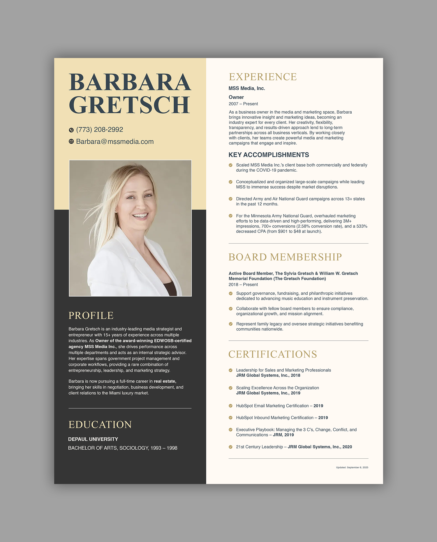 Resume Design by debdesign for this project | Design #36018987