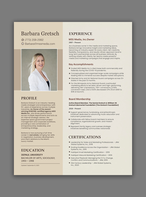Resume Design by debdesign for this project | Design: #36019006