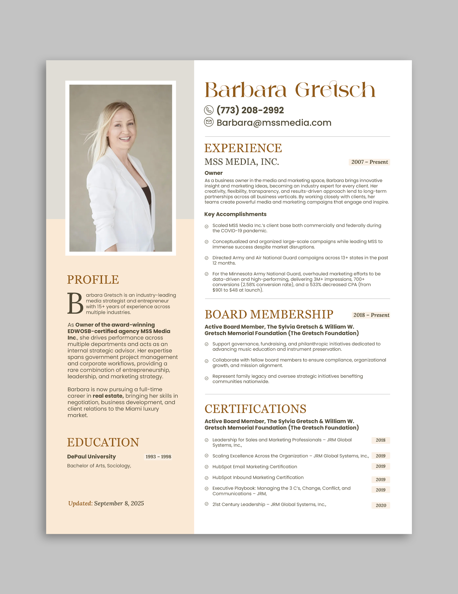 Resume Design by debdesign for this project | Design #36019165