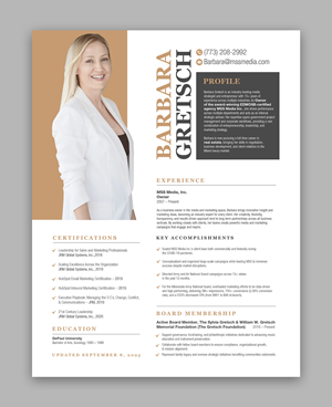 Resume Design by debdesign for this project | Design: #36019327