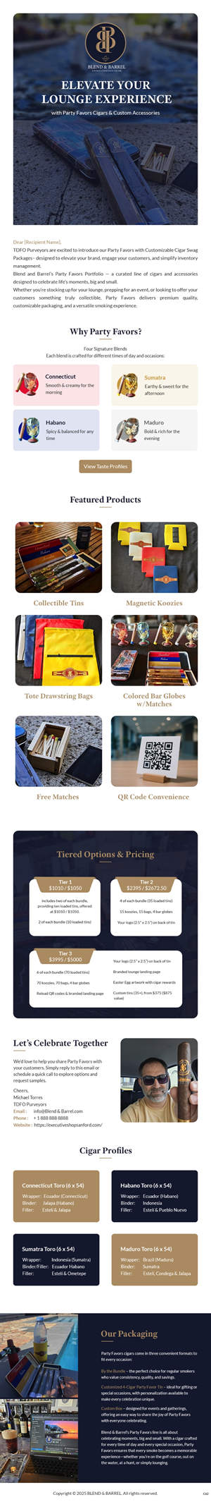 Party Favors Cigar Portfolio