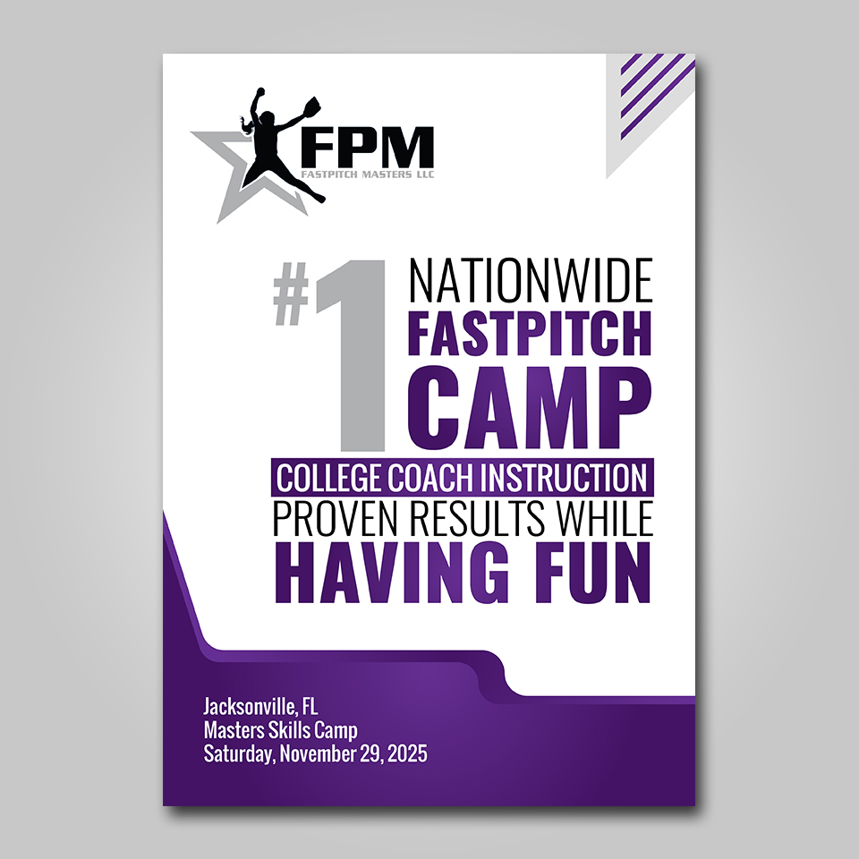 Flyer Design by YourLogoMaster for Fastpitch Masters LLC | Design #36030967