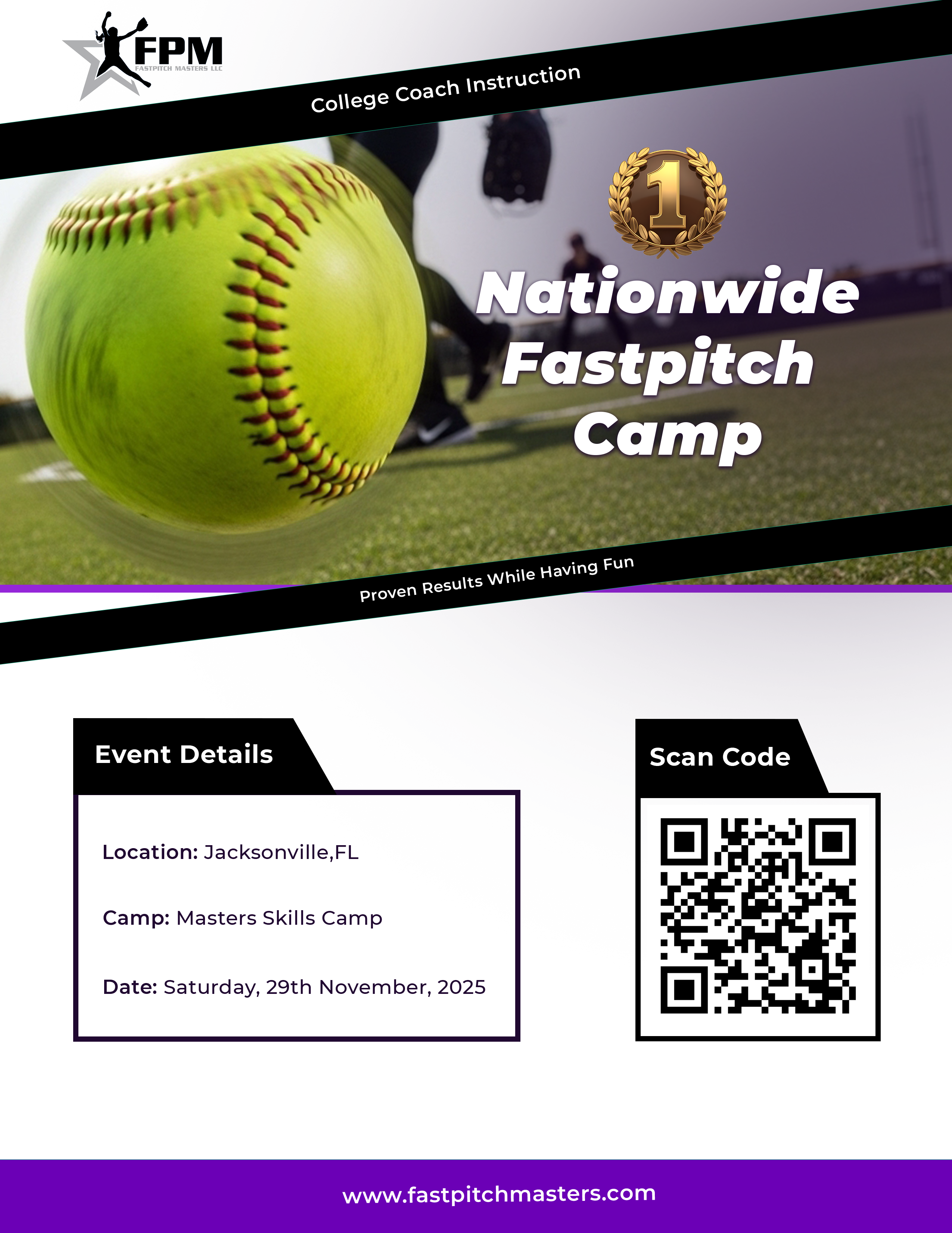 Flyer Design by Maria.Dsgn for Fastpitch Masters LLC | Design #36052510