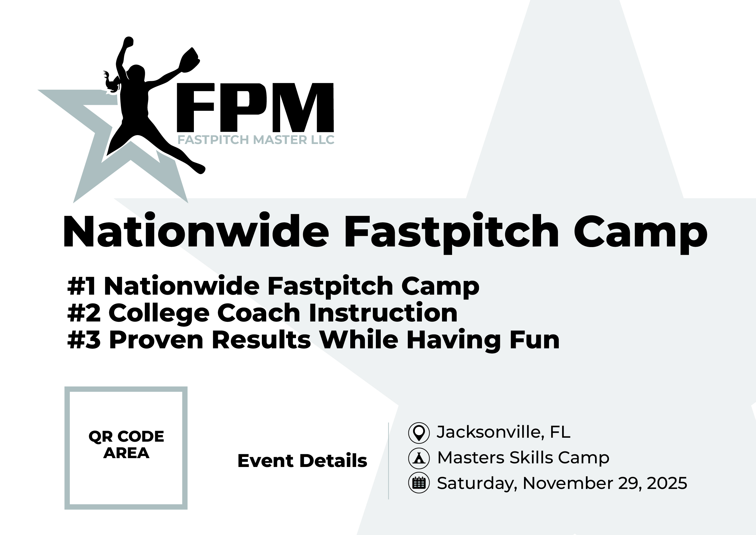 Design de Flyer par Vertikus pour Fastpitch Masters LLC | Design #36024639