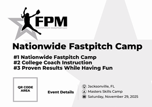Diseño de Flyer por Vertikus para Fastpitch Masters LLC | Diseño: #36024639