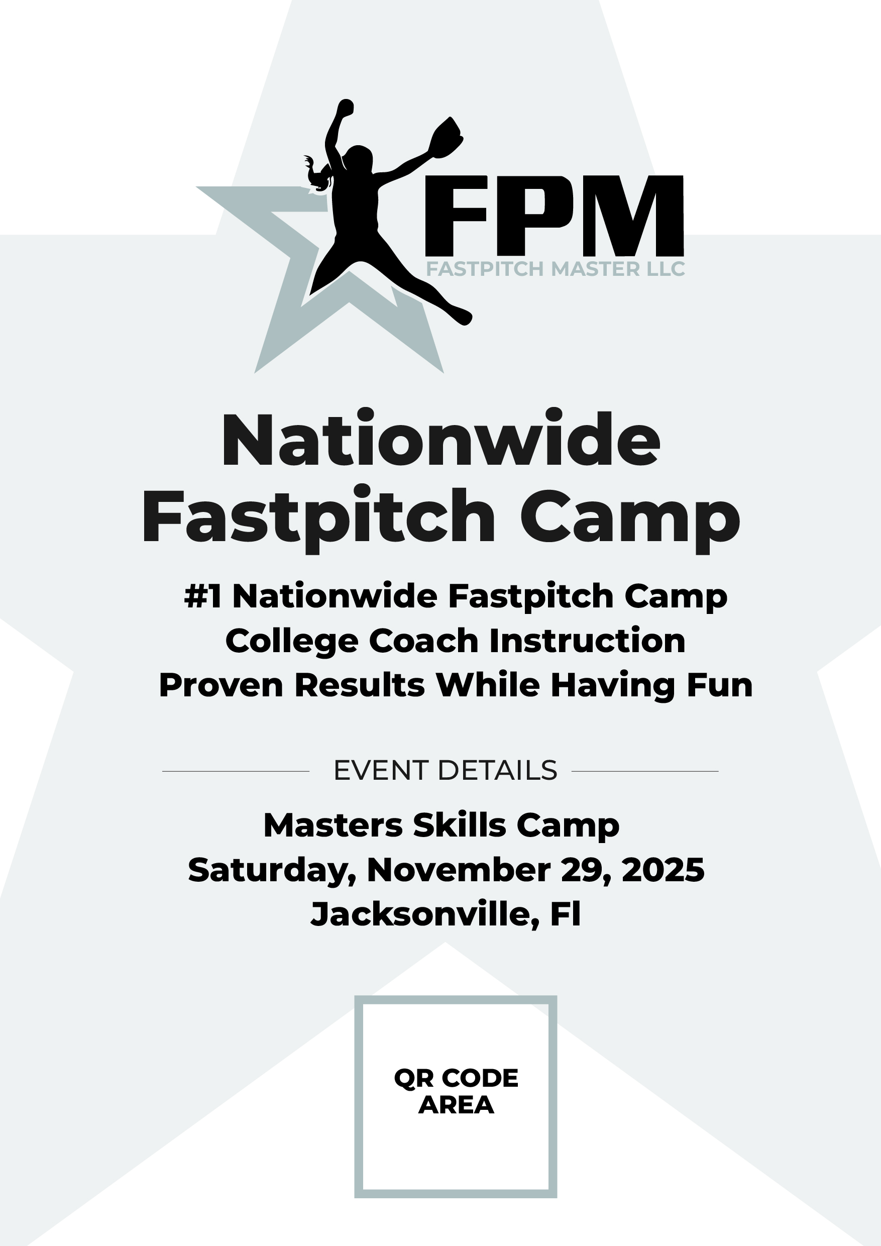 Flyer Design by Vertikus for Fastpitch Masters LLC | Design #36024643