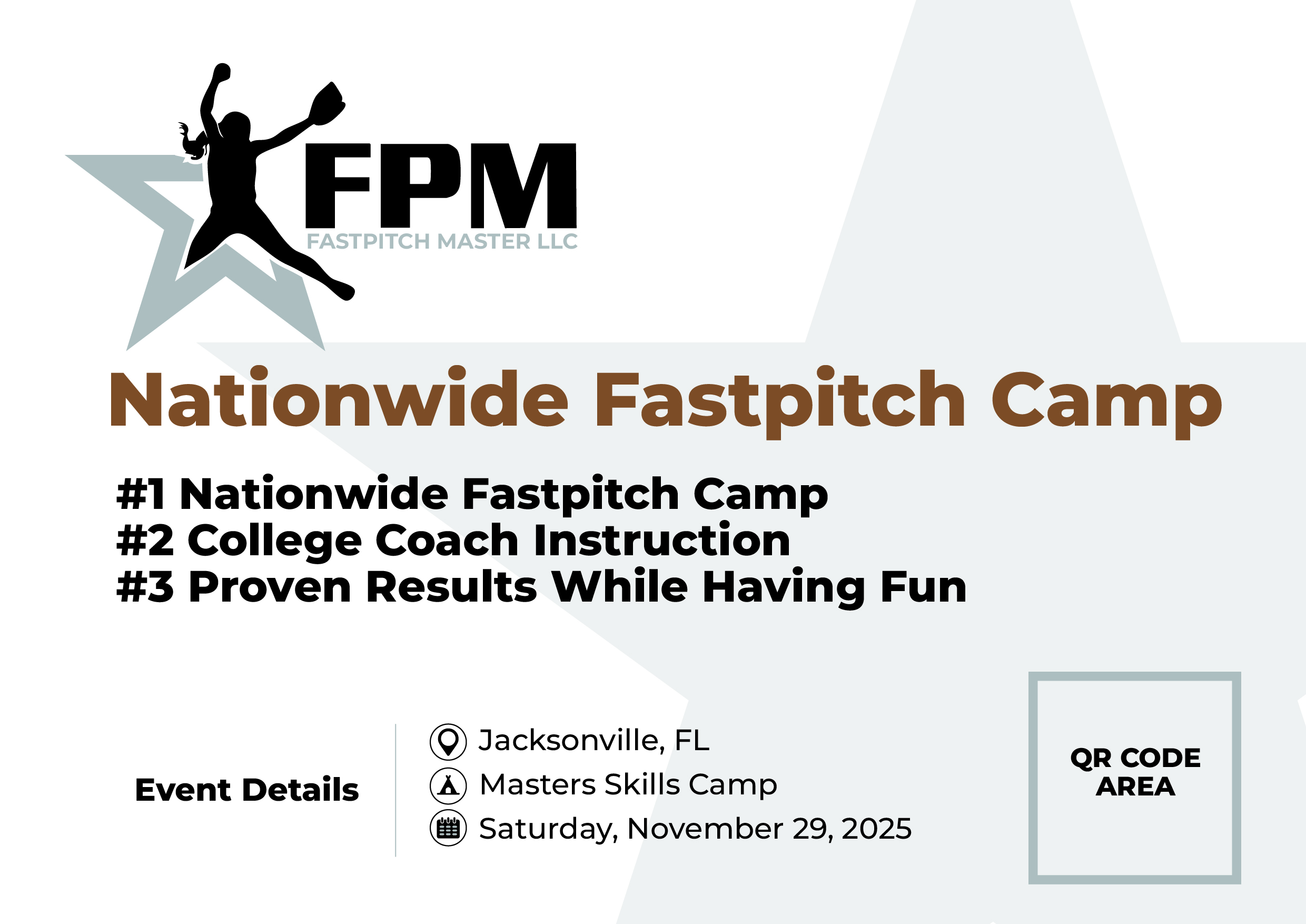 Design de Flyer par Vertikus pour Fastpitch Masters LLC | Design #36024645