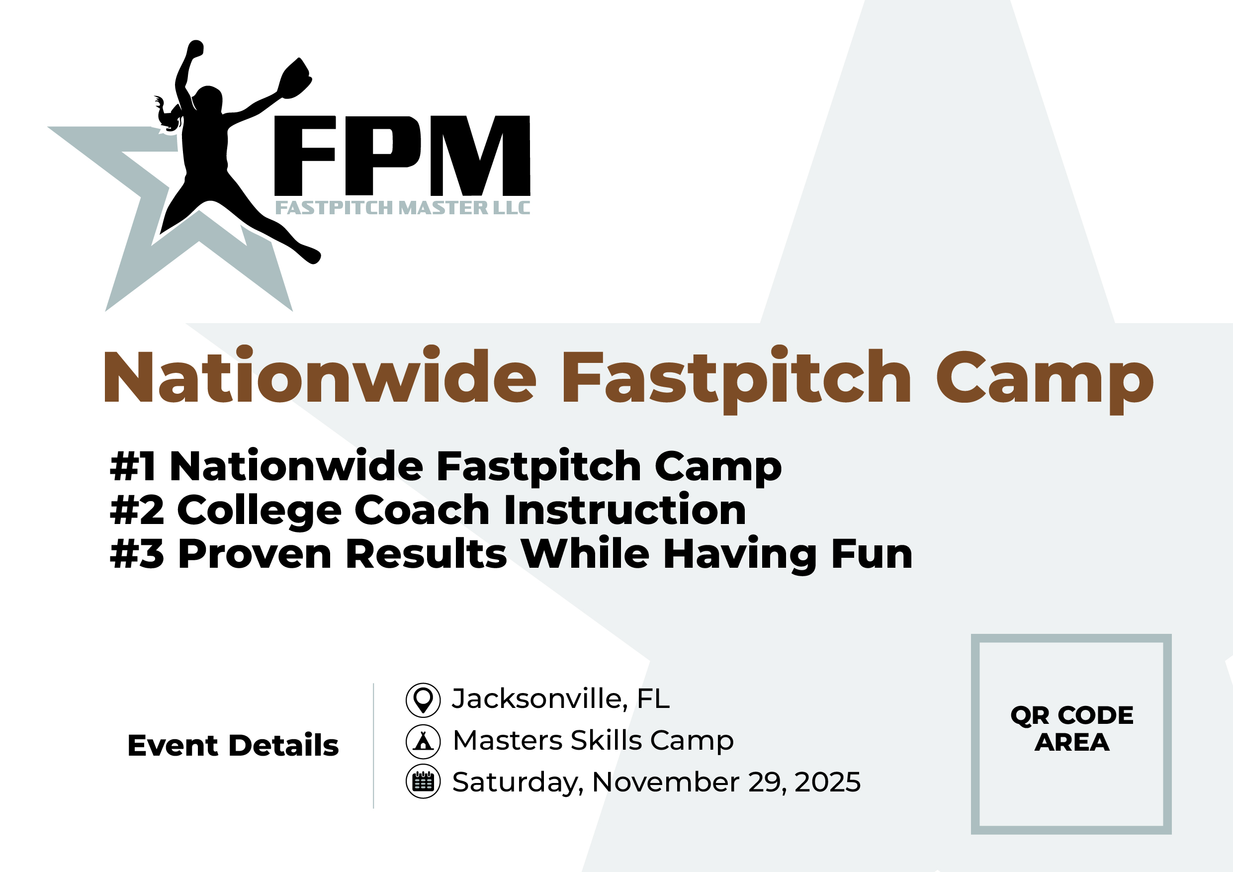 Design de Flyer par Vertikus pour Fastpitch Masters LLC | Design #36024698