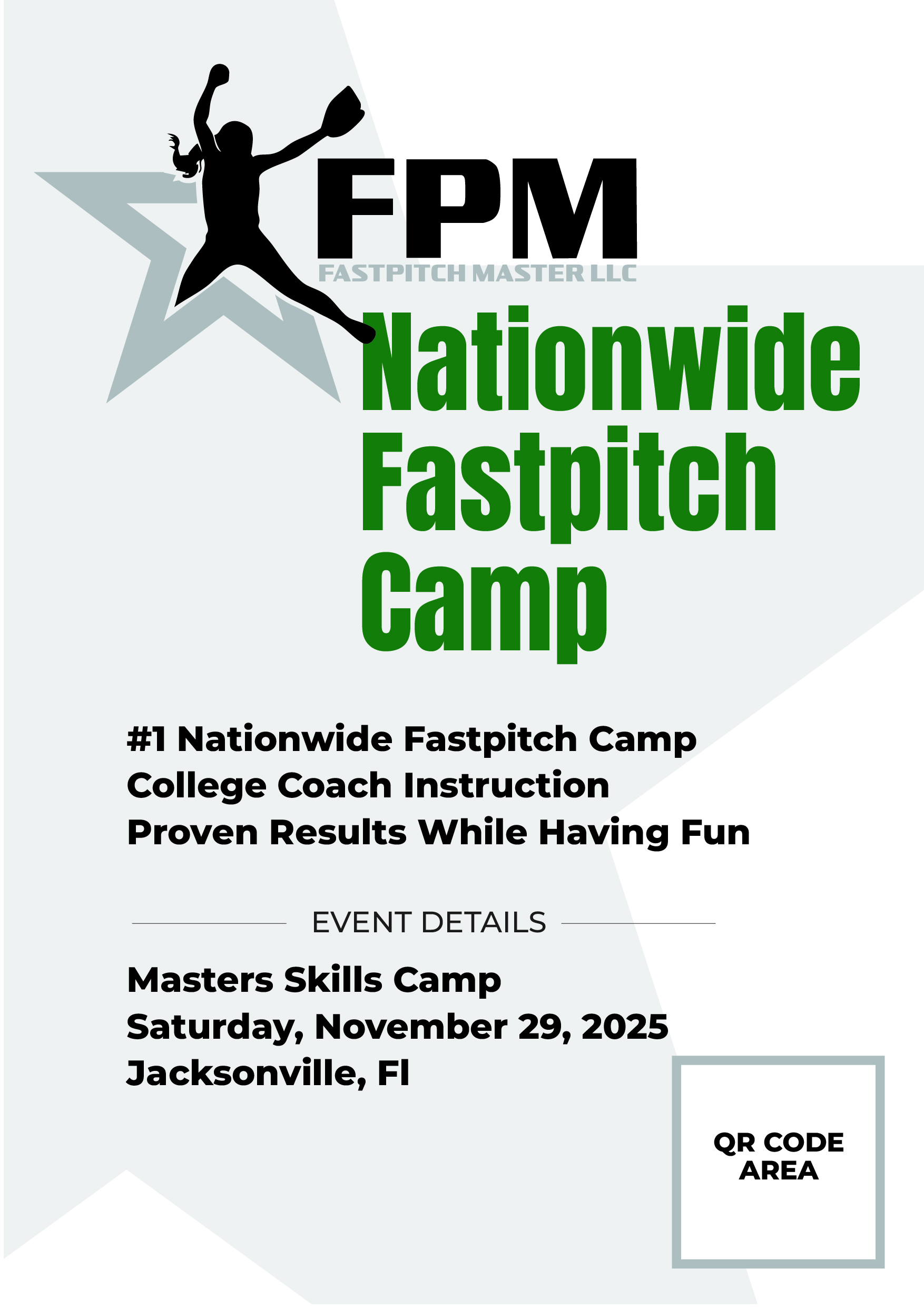 Flyer Design by Vertikus for Fastpitch Masters LLC | Design #36024703