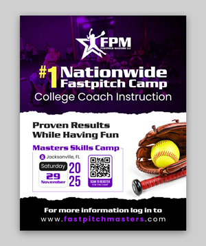 Design de Flyer par debdesign pour Fastpitch Masters LLC | Design : #36021038