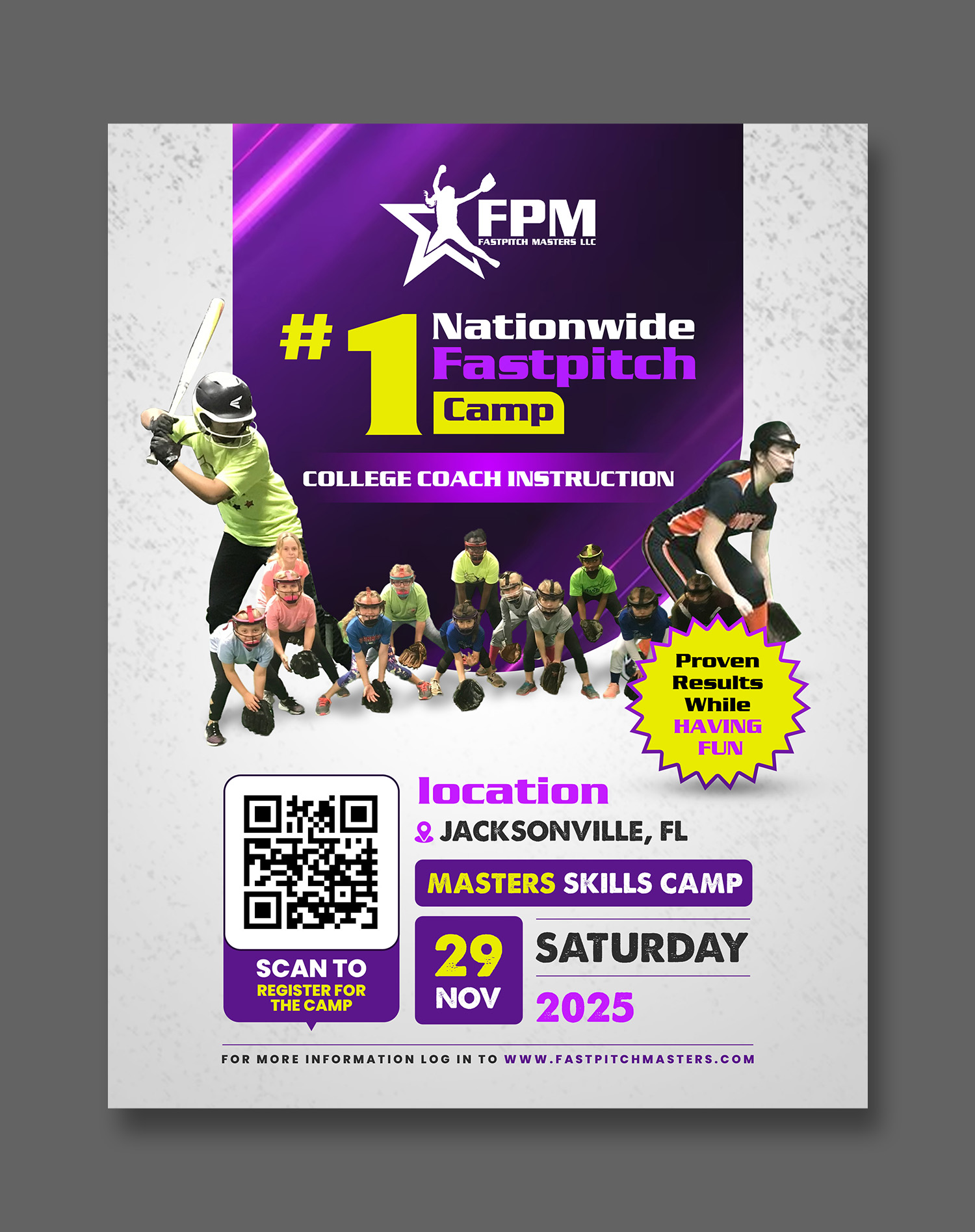Flyer Design by debdesign for Fastpitch Masters LLC | Design #36021197
