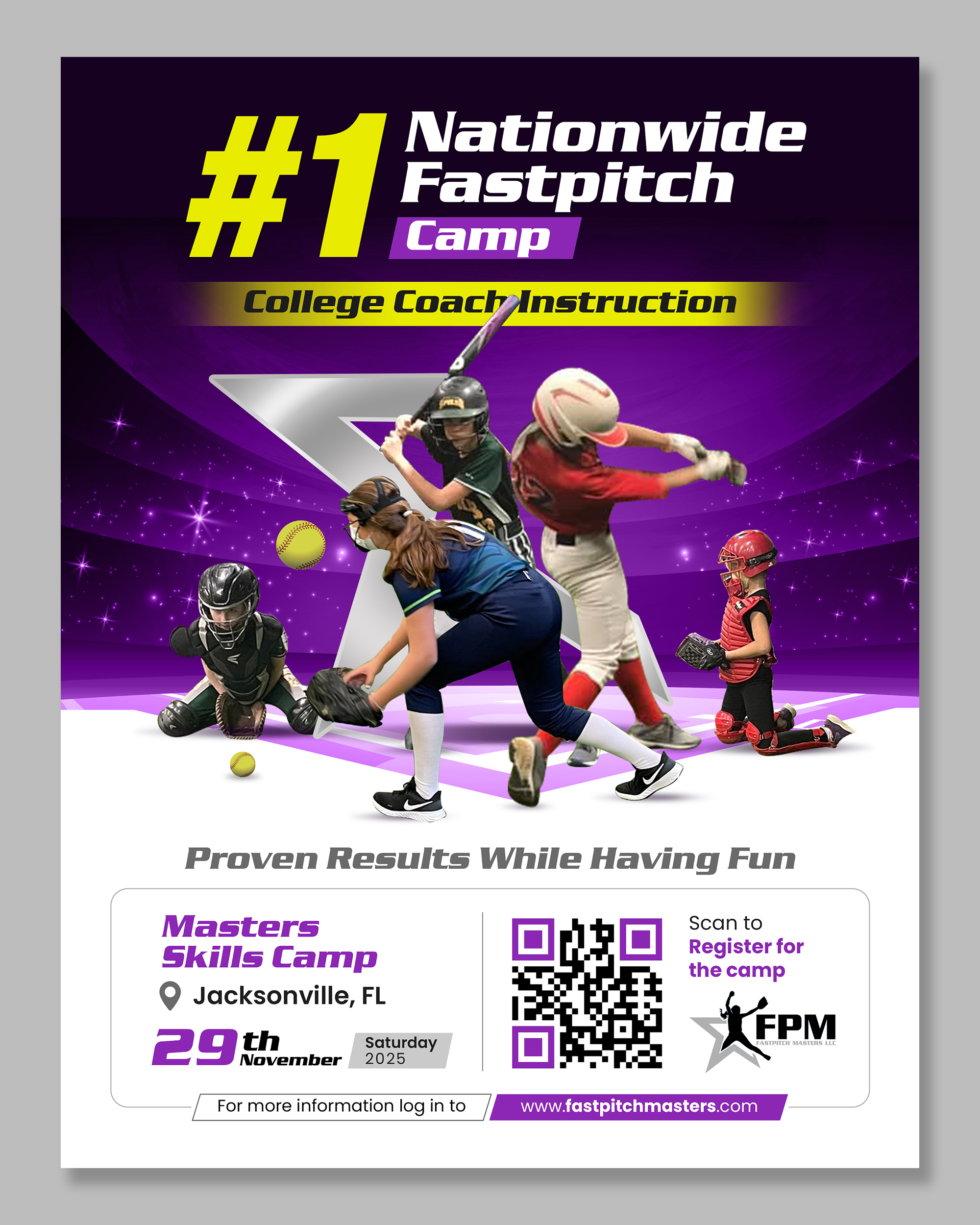 Flyer Design by debdesign for Fastpitch Masters LLC | Design #36021235