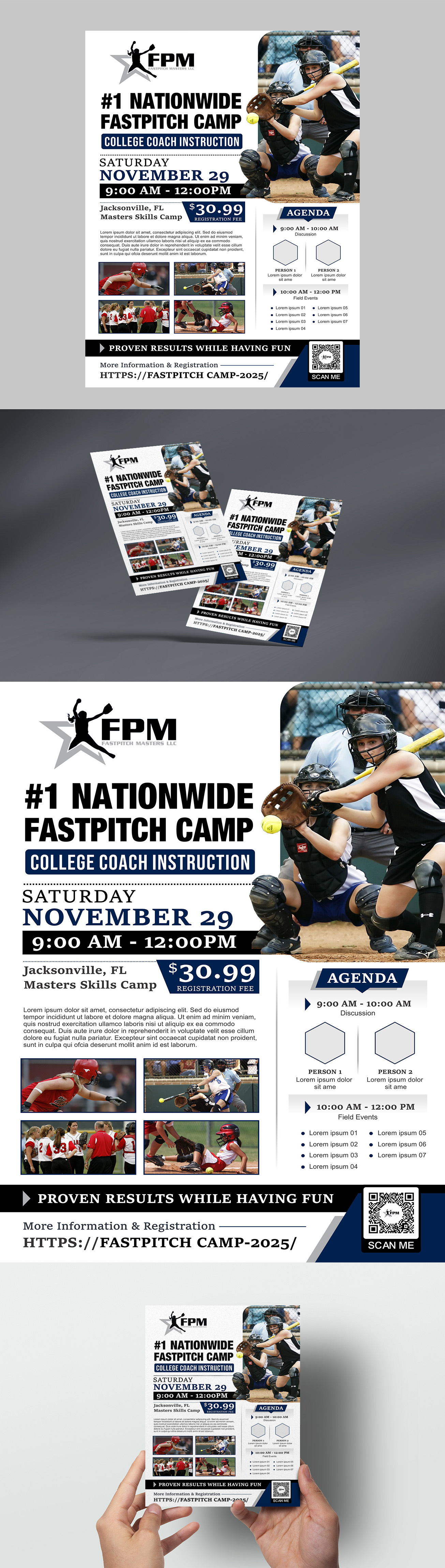 Flyer Design by warga creative for Fastpitch Masters LLC | Design #36057578
