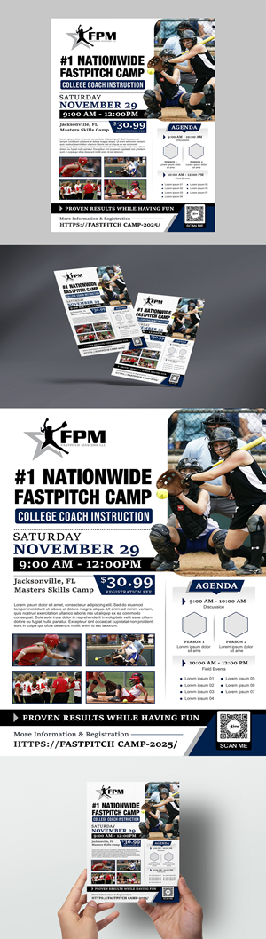 Flyer Design by warga creative for Fastpitch Masters LLC | Design #36057578