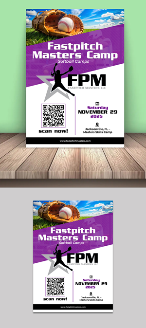 Flyer Design by websmartusa for Fastpitch Masters LLC | Design #36033004